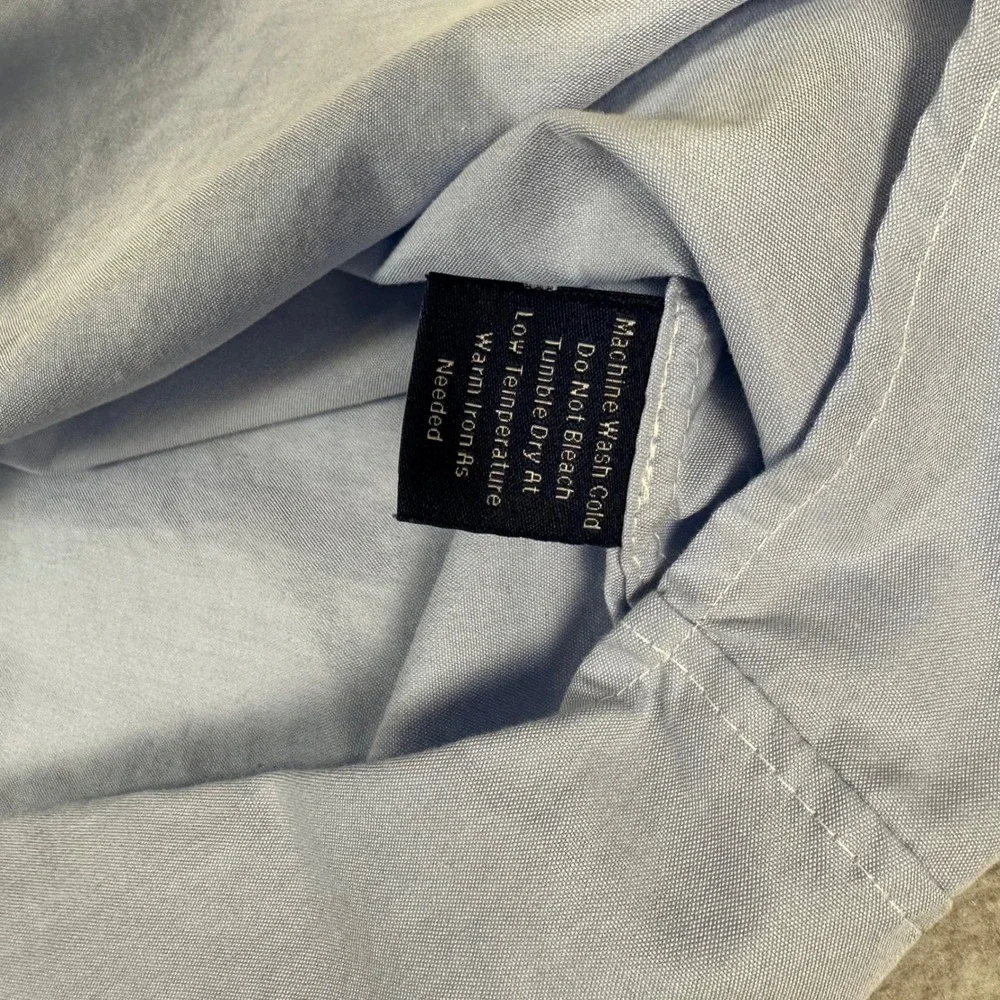 MTailor Mens Light Blue 100% Cotton Button Down Dress Shirt‎ Oxford Long Sleeve